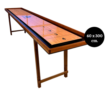 Premium Shuffleboard - i dansk design og med foldbare ben